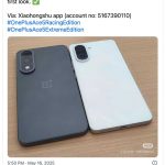 تصویر دو عضو سری OnePlus Ace 5 فاش شد؛ مدل‌های Ultra و Racing