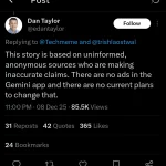 تکذیب قاطع گوگل: فعلاً خبری از تبلیغات در هوش مصنوعی Gemini نیست